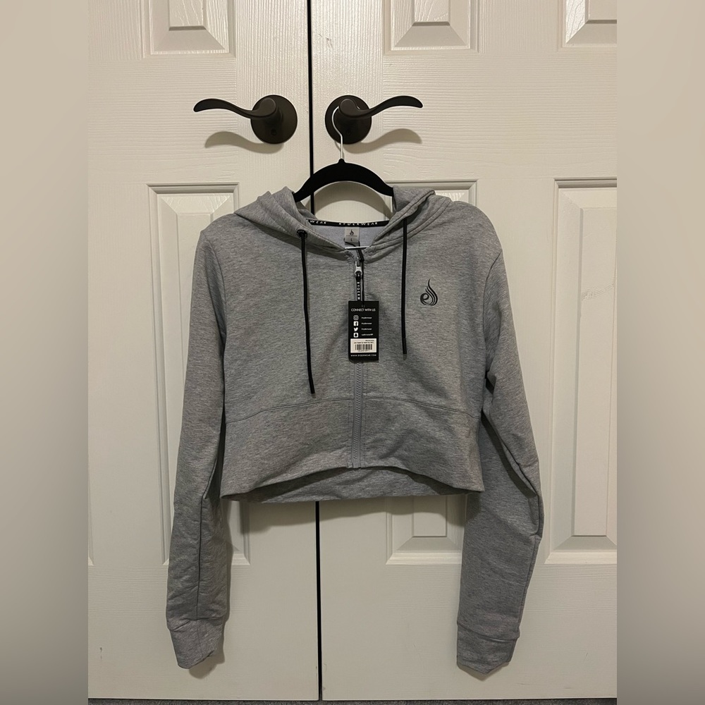 RyderWear Luxe Cropped Zip Hoodie